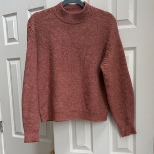 Leith Women's mockneck Sweater in Mauve
